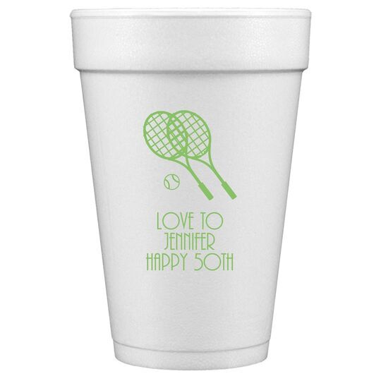 Doubles Tennis Styrofoam Cups